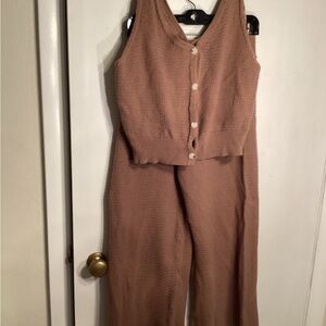 Sincerely Jules Dusty Rose Knit Jumpsuit Set